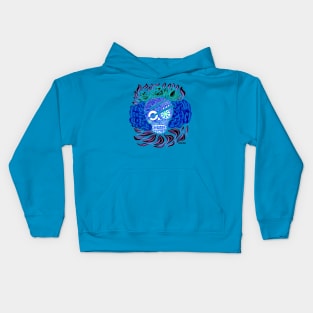 dark candy skull ecopop Kids Hoodie